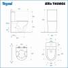 Унитаз-компакт Teymi Ellie T40801 безободковый, с сиденьем микролифт, белый фото 14