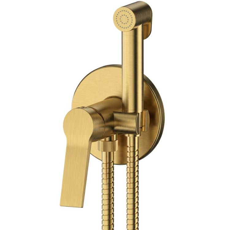 Гигиенический душ Remer Slash & Dot SL65WBG золотой брашированный