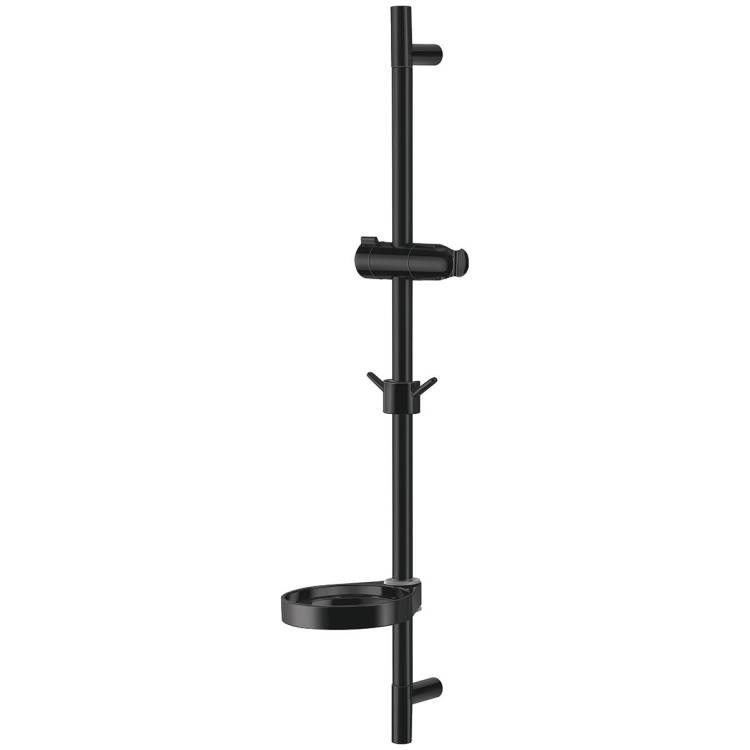 Душевая штанга Lemark LM8103BL с мыльницей, черный