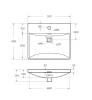 Раковина BelBagno BB-8076-3-50 белый глянцевый, 51x43x14.5 фото 6