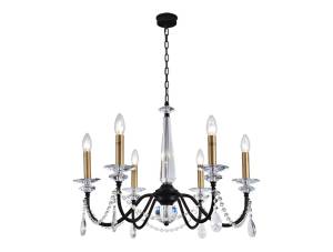 Хрустальная подвесная люстра Newport Анастасия 3976/C black+brass