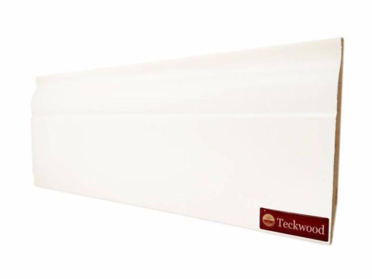 Плинтус МДФ TeckWood Белый Модерн (под покраску) 2150х100х16