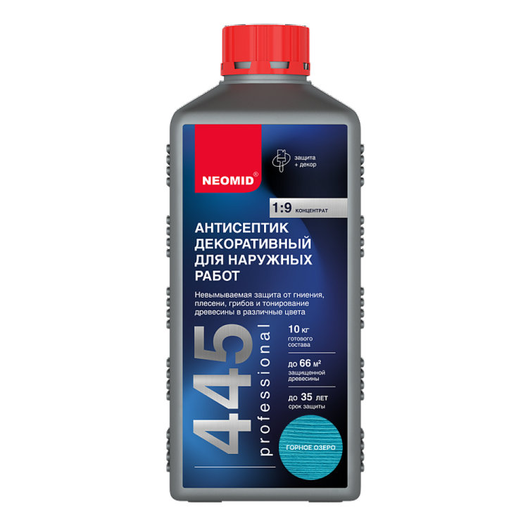 Антисептик декоративный для наружных работ Neomid 445 горное озеро 0.5 кг