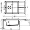 Мойка кухонная Florentina Липси 780Р антрацит фото 4