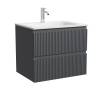 Тумба под раковину Sancos Snob R (Сноб Р) SNR60MDH темный антрацит матовый, 59x44.5x50