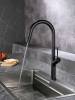 Смеситель для кухни AQUAme Cucina AQM9905MB с выдвижным изливом, черный матовый