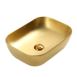 Раковина Abber Rechteck AC2200MMG золото матовое, 46x32.5