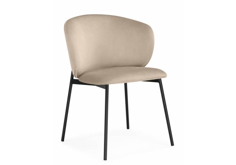 Стул на металлокаркасе Woodville Рикко 674673 темно-бежевый (H-07) / черный