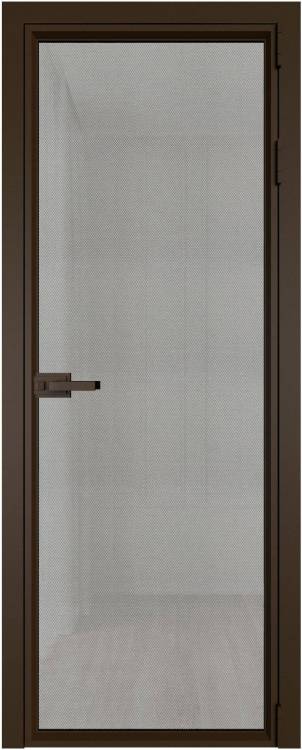 Межкомнатная дверь Profil Doors 1 AV цвет профиля Деорэ, стекло безопасное 6 мм рэте 700x2000