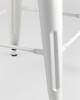 Набор из 6 полубарных стульев Stool Group Tolix YD-H675E-W YG-14 X6 белый, светлое дерево, со спинкой фото 8