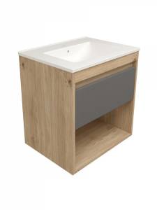 Фасад для тумбы Watersense Nancy W01750 графит, 60 см