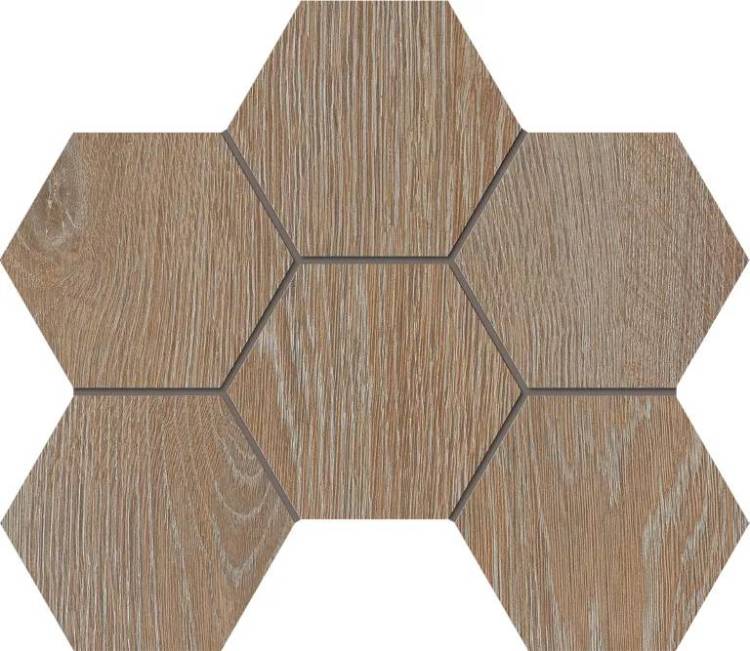 Мозаика Estima Kraft Wood 70432 Mosaic/KW01_NR/25x28.5x10/Hexagon Rusty Beige Hexagon 25x28.5