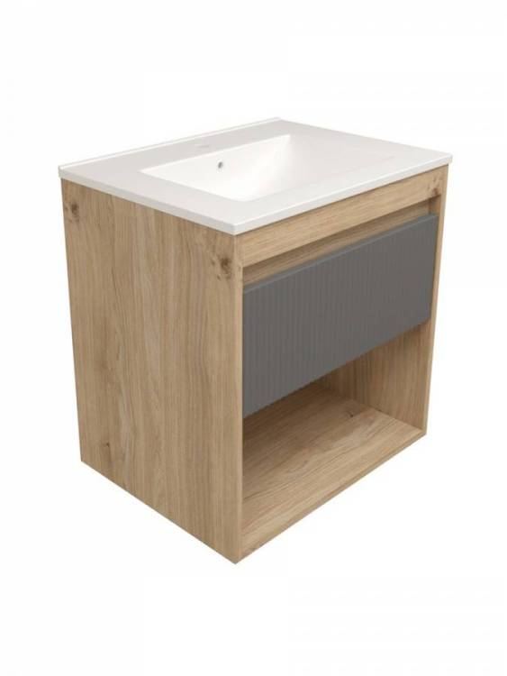 Фасад для тумбы Watersense Nancy W01750 графит, 60 см