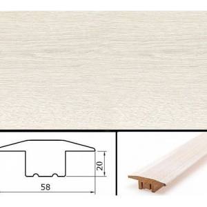 Порог переходной Tarkett OAK WHITE TP (Дуб Белый ТП) 1000x58x20