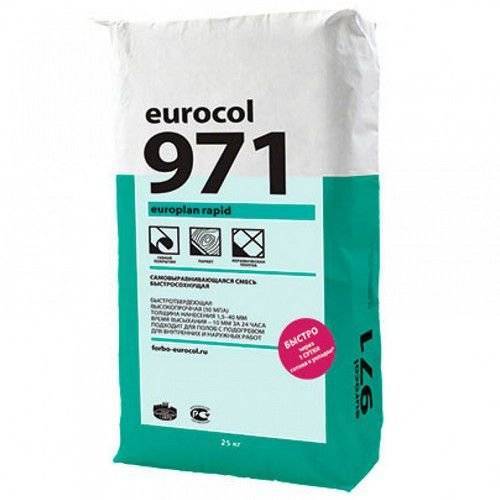 Самовыравнивающая тонкая стяжка Forbo Eurocol 971 Europlan Rapid (25 кг)