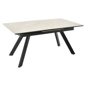 Стол Bradex Home Adam RF 0418 керамогранит бежевый, черный 140(190)x90x75
