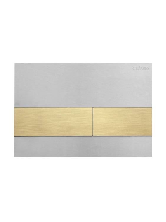 Кнопка смыва Cezares Lux LUX-AN-BORO брашированное золото, клавиши нержавеющая сталь
