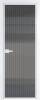 Межкомнатная дверь Profil Doors 1 AX цвет профиля Вайт, стекло безопасное 6 мм мору тонированное 700x2000