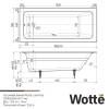 Чугунная ванна Wotte Line Plus 1800х800 белая, без ножек фото 3