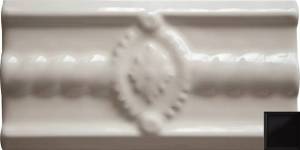 Бордюр Cevica Metro Medallon Negro 7.5x15