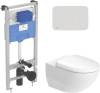 Комплект  Унитаз Duravit Architec 45720900A1 + Инсталляция Ideal Standard ProSys + Кнопка смыва Ideal Standard ProSys Oleas R0124AC белая
