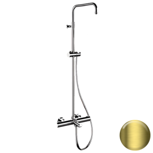Душевая стойка Remer Elegance EQ34ASSDHS с термостатом, латунь брашированная