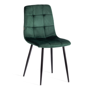 Стул Tetchair Chilly (mod. JSC-220) 21498 велюр/металл, dark green (темно-зеленый) HLR57/черный