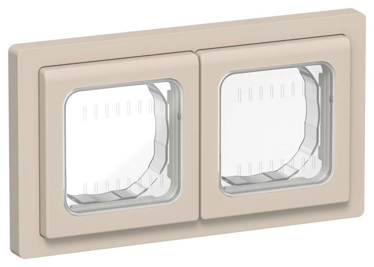 Рамка 2-постовая IEK Flite FI-M20-32-55-K88 льняной