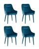 Набор из 4 стульев Stool Group Диана MC101-2 KD HLR-63/HLR-63 LEGS X4 сине-зеленый