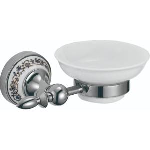 Мыльница керамическая с настенным держателем Savol 68а S-06859A хром