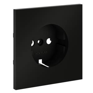 Лицевая панель для розетки с заземлением Voltum S70 VLS000608 черный