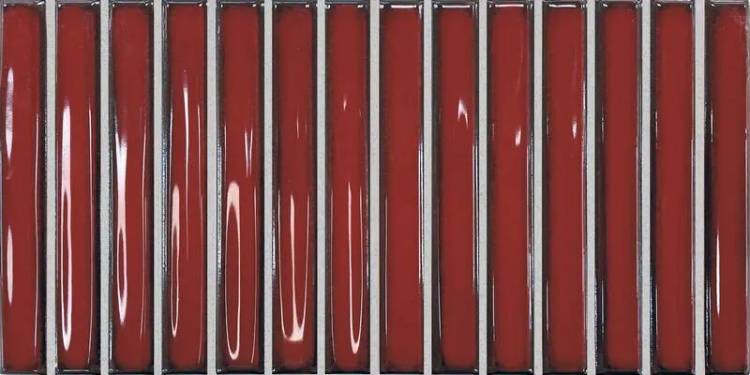 Керамическая плитка Dna Tiles Osaka Bars 133482 Red 12.5x25