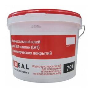 Универсальный клей для ПВХ-плитки (LVT) и коммерческих покрытий Ideal 701 (3 кг)