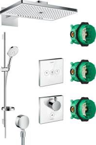 Душевой комплект Hansgrohe Rainmaker Select 460 (3 jet) 24007400 + 26631400 + 27506000 + 15735400 + 15736400
