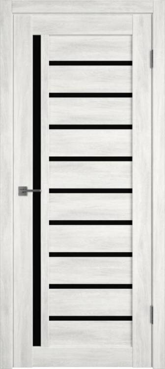 Межкомнатная дверь Владимирская Фабрика Дверей Atum 11 Nord Vellum стекло Black Gloss 800x2000