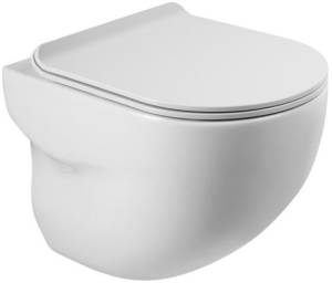 Унитаз подвесной BelBagno Onda BB066CHR крышка BB901SC, безободковый, с микролифтом