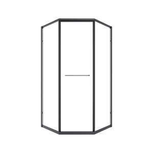 Душевой уголок Timo TTSS-100/03C-8R профиль черный, стекло прозрачное, 100x100x200