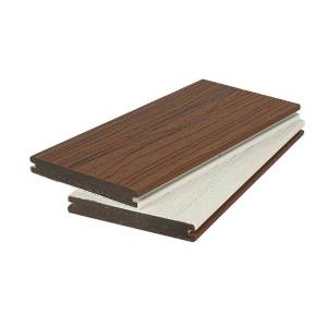 Террасная доска Polivan Group Nusadua 3D Wood Premium Co-Extrusion Массив Sand Mix + White ДПК 2900x140x20
