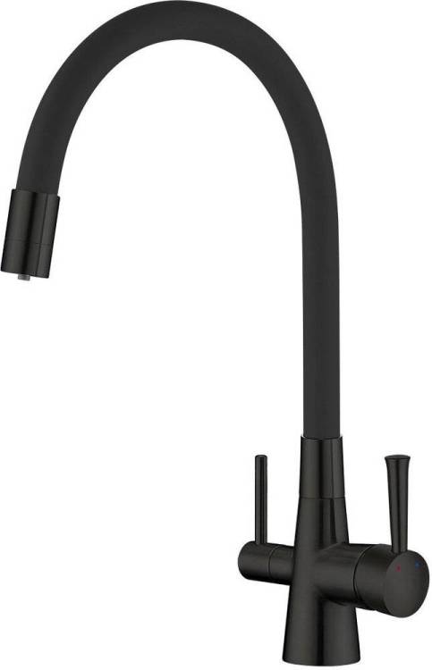 Смеситель для кухни Lemark Comfort LM3075BL с гибким изливом