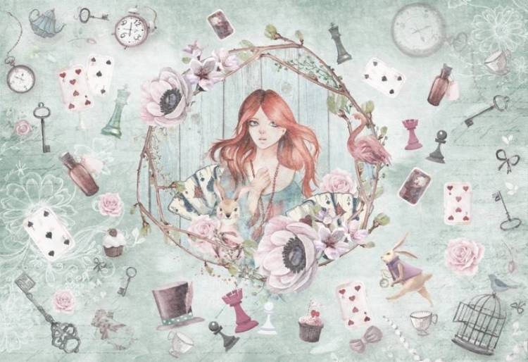 3D Фотообои Artegrafico «Алиса» KID-081 акварель