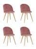 Набор из 4 стульев Stool Group Лион Страйпс DC-69030G HLR-44 X4 розовый