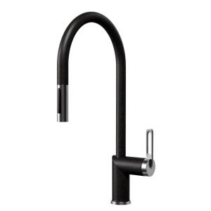 Смеситель для кухни Granula GR-8172 черный, с выдвижным изливом