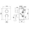 Смеситель для ванны Jacuzzi Ray IOCR691WBU3JAPI встраиваемый, на 3 выхода, хром фото 2