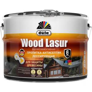 Пропитка лессирующая для защиты древесины Dufa Wood Lazur бесцветная 2.5 л