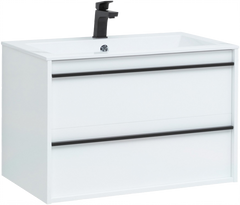 Тумба для комплекта Aquanet Lino 80 белый матовый