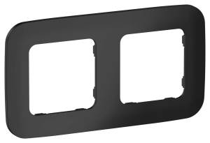 Рамка 2-постовая IEK Flite FI-M22-31-20-K02 черный