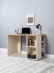 Стол письменный Моби Лайт 12.163 Сатин 7045 SU, Гикори Рокфорд Натуральный KO86 PW