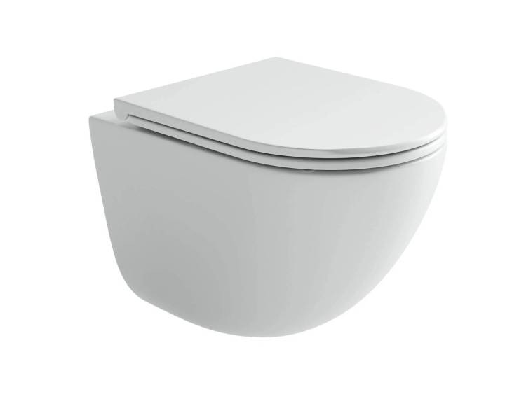 Унитаз подвесной Ceramica Nova Vogue (Тренд) CN4008TMW безободковый, сиденье микролифт, черный матовый