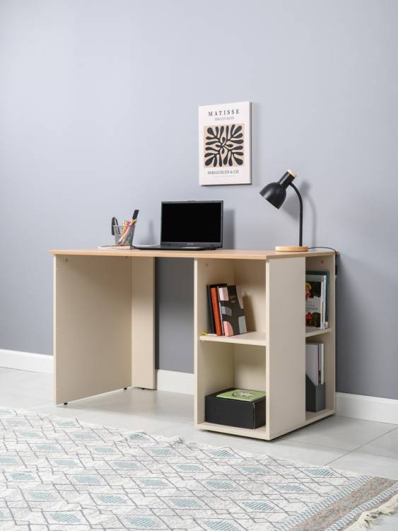 Стол письменный Моби Лайт 12.163 Сатин 7045 SU, Гикори Рокфорд Натуральный KO86 PW