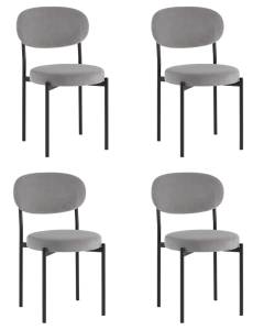 Набор из 4 стульев Stool Group Бриф SN AV 477-C83-9005-K серый